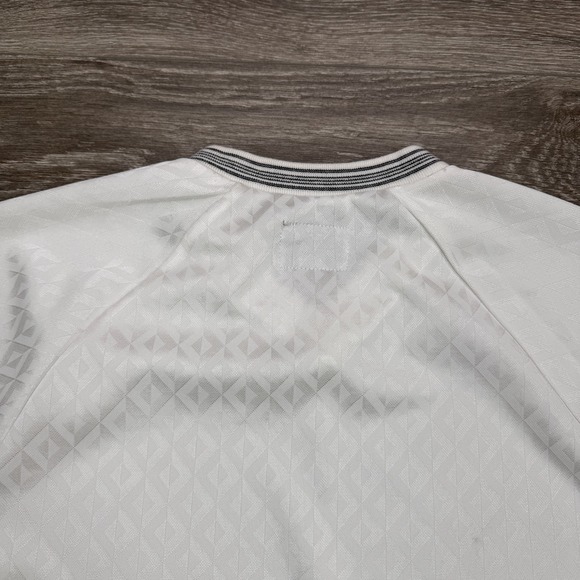 Levis SilverTab Shirt Mens Large White Jacquard All Over 90s Skater Y2K Vintage - Picture 11 of 14